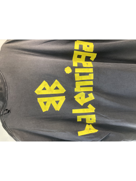  BALENCIAGA 23SS ユーズド加工テープロゴ Teeシャツ Lサイズ バレンシアガ