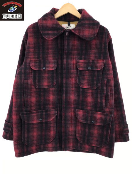 WOOLRICH 白タグ ウールマッキーノクルーザージャケット 40 赤[値下]