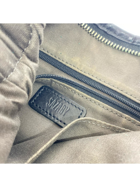 SAZABY ハンドバッグ ハラコ 黒