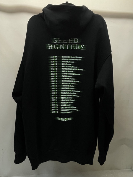 BALENCIAGA 19SS SPEED HUNTERS ZIP UP HOODIE XS 黒