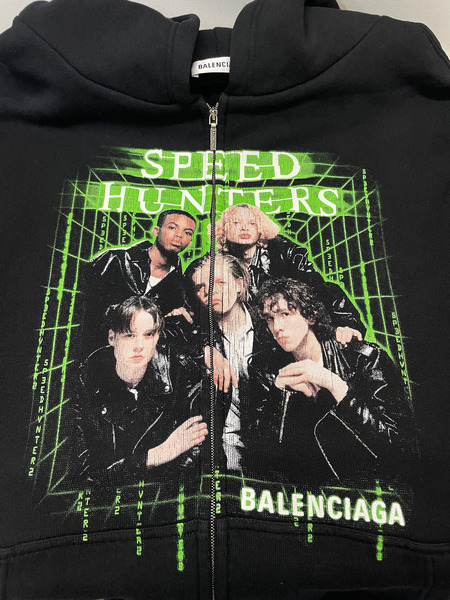 BALENCIAGA 19SS SPEED HUNTERS ZIP UP HOODIE XS 黒