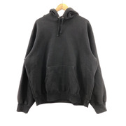 Supreme 23AW Satin Applique Hooded Sweatshirt M 黒