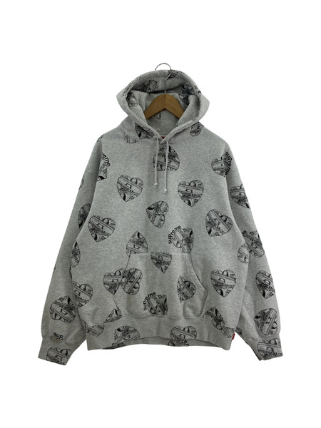 Supreme Love Cash Hooded Sweatshirt Ash Grey M