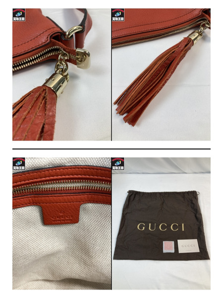 GUCCI グッチ ソーホー ショルダーバッグ 308361 レザー レッドインターロッキングG
