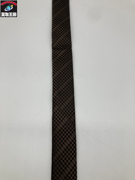 LOUIS VUITTON ルイヴィトン 青黒ストライプ　ネクタイ ブラウン ブラック