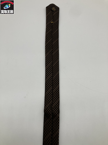 LOUIS VUITTON ルイヴィトン 青黒ストライプ　ネクタイ ブラウン ブラック