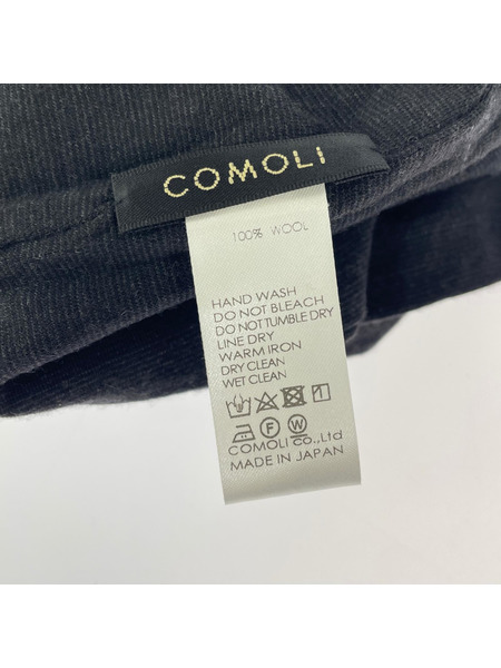 COMOLI ソノ他 24AW ウール天竺ネックウォーマー ブラック
