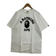 A BATHING APE×GOD SELECTION XXX COLLEGE TEE L ホワイト