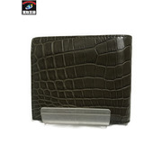 コンパクトウォレット BOTTEGA VENETA クロコダイル2つ折り財布/レザー