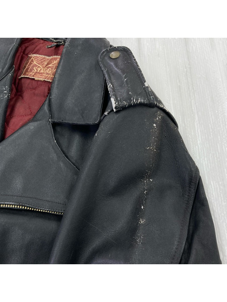 70s頃 stagg leather motorcycle jacket