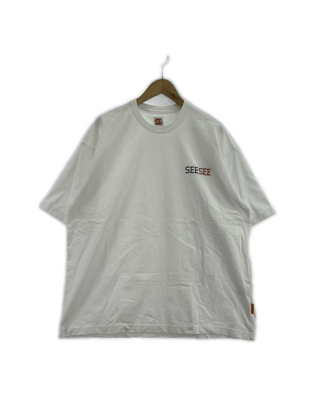 半袖Tシャツ・カットソー SEESEE/胸ロゴ/白