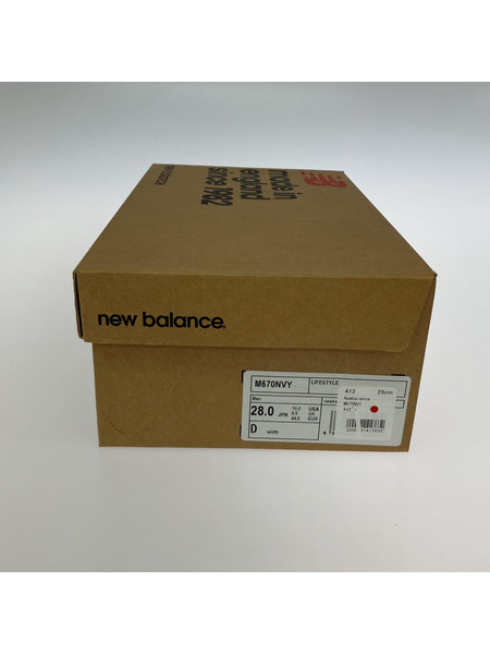 NEW BALANCE M670NVY イングランド製 28.0cm UK9.5 オールレザー