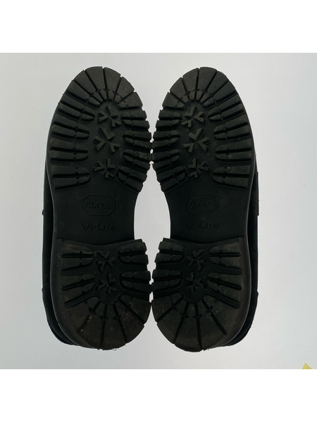 シューズ Berwick スウェード コインローファー ブラック