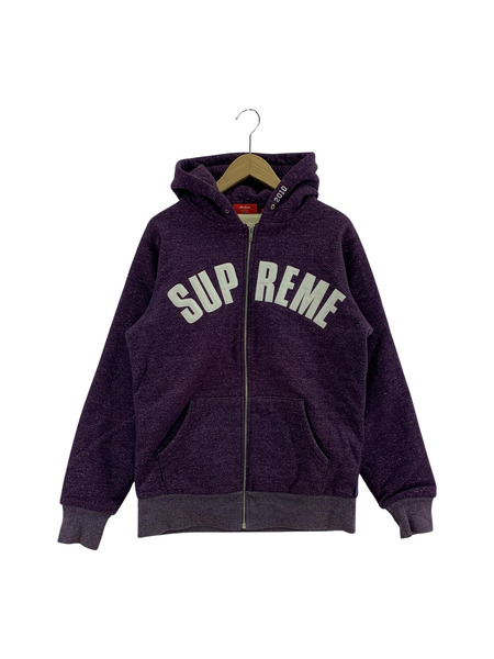 Supreme 09AW 裏サーマルアーチロゴジップパーカー (M) 紫