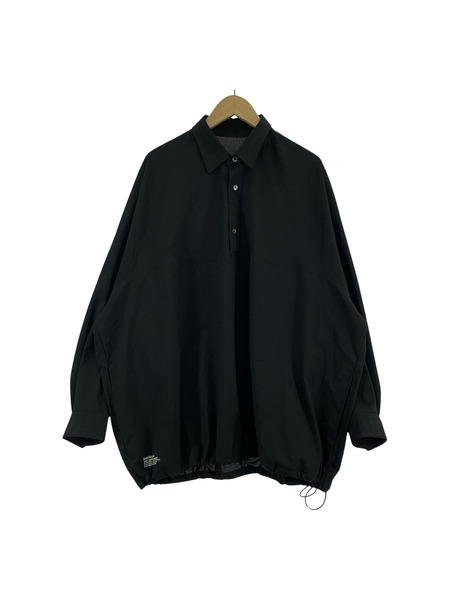 FreshService 長袖Tシャツ・カットソー WOOLY CLOTH ANORAK SHIRT (L) ブラック