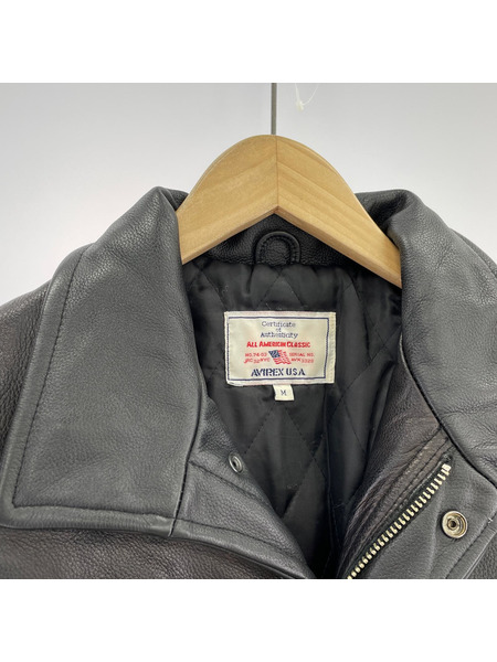 AVIREX ジャケット レザー M-65 黒 (M)