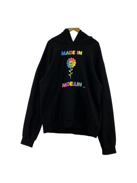 J Balvin×Takashi Murakami MADE IN MEDELLIN HOODIE 黒 L