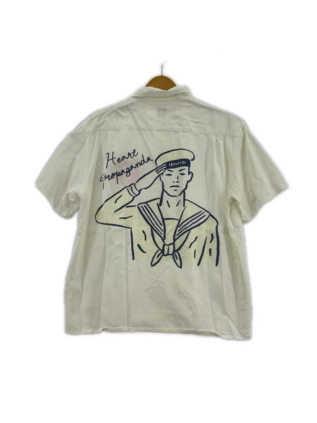 HUMAN MADE 半袖シャツ セーラーイラスト シャツ 白 M