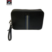 PRADA プラダ サフィアーノ クラッチバック 2VF052 レザー ブラック セカンドバック