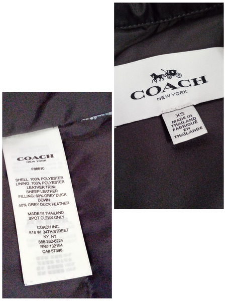 COACH/ダウンベスト/XS ダウンベスト