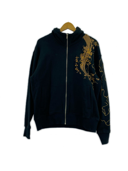 パーカー(ジップアップ) 絡繰魂 北斗ノ拳 サウザー BLK L