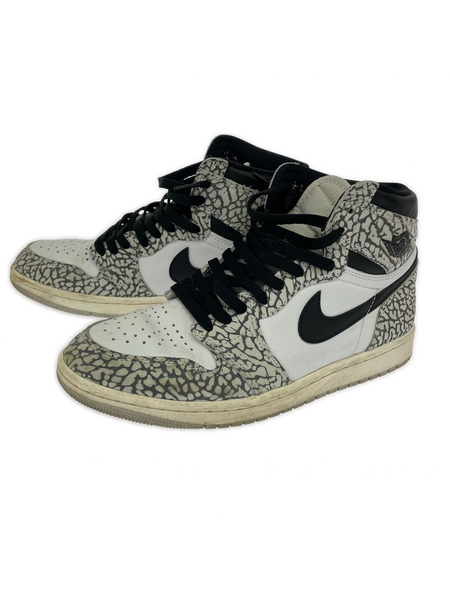 NIKE スニーカー AJ1 RETRO HIGH CEMENT SAFARI GRAY 26.5cm