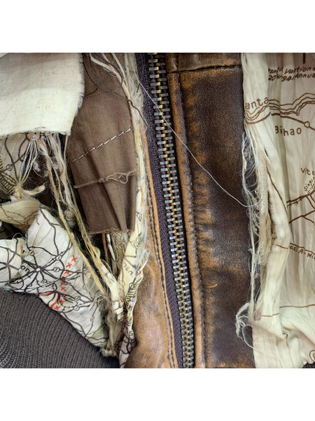 AVIREX レザージャケット A-2ジャケット (L) 茶