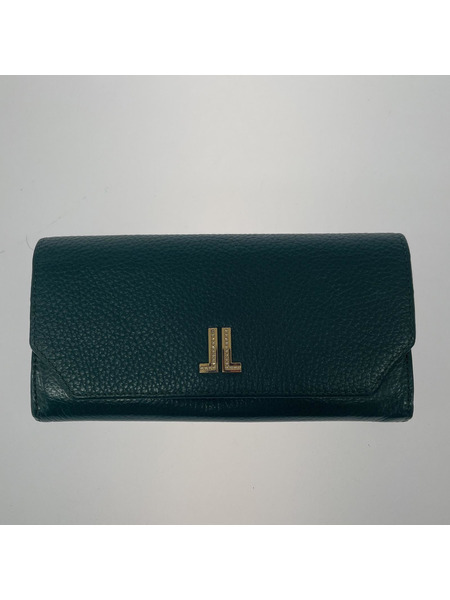 LANVIN collection 長財布 レザー 青緑[値下]