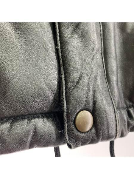 ダウンジャケット BINCKS  レザーダウンJKT（F） 黒