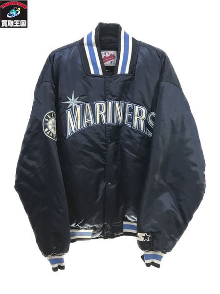 STERTER/90s～00s/MLB/SEATTLE MARINERS/リブラインスタジャン/M/ブルー/メンズ/アウター/ジャケット[値下]