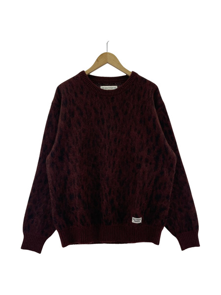 WACKO MARIA LEOPARD HEAVY MOHAIR CREW NECK SWEATER ニット M