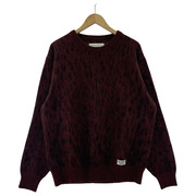 WACKO MARIA LEOPARD HEAVY MOHAIR CREW NECK SWEATER ニット M