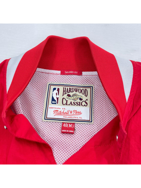 mitchell&ness ジャケット NBA/ブルゾンジャケット/RED/M