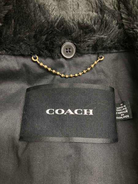 COACH ファー ボンバージャケット 黒 