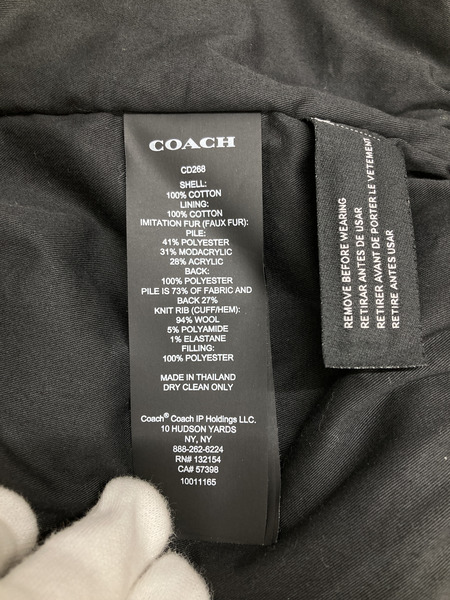 COACH ファー ボンバージャケット 黒 