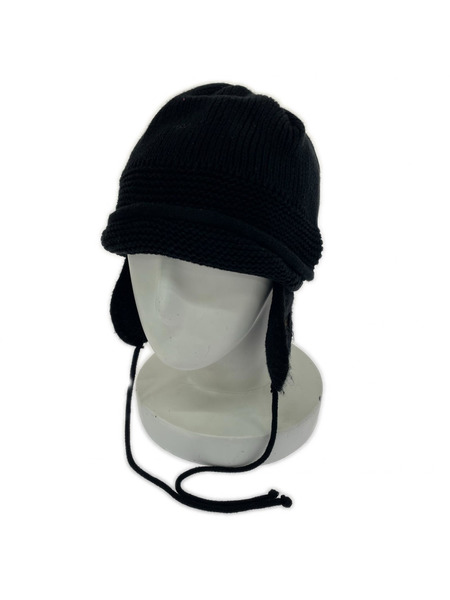 TIGHTBOOTH イヤーフラップ ニットキャップ ブラック