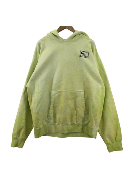 STUSSY×NIKE NRG ブリーチ加工 Washed Hoodie (M)