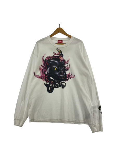 DIESEL T-BOXT LS Q9 プリントロンTee(L)