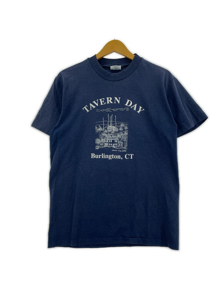 半袖Tシャツ・カットソー 80s Hanes TAVERN DAY ネイビー (M)