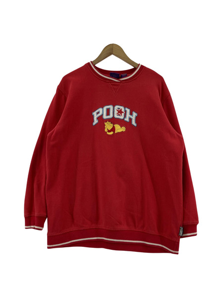 DISNEY POOH プーサン スウェット (M) レッド