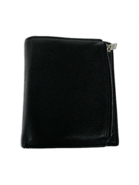 MAISON MARGIELA ⑪ コンパクトウォレット 2ツ折リ レザーウォレット/財布 ブラック