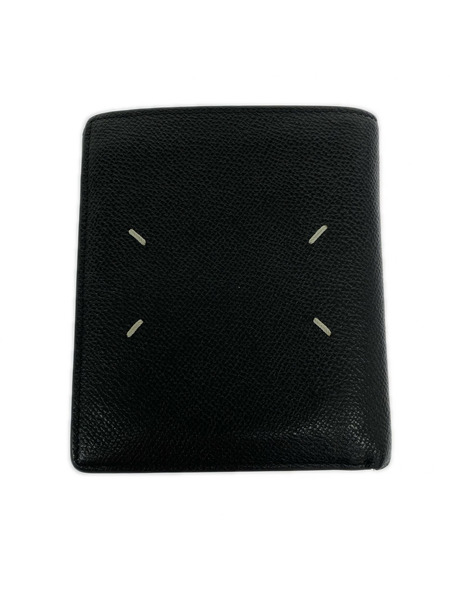 MAISON MARGIELA ⑪ コンパクトウォレット 2ツ折リ レザーウォレット/財布 ブラック