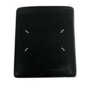 MAISON MARGIELA ⑪ コンパクトウォレット 2ツ折リ レザーウォレット/財布 ブラック