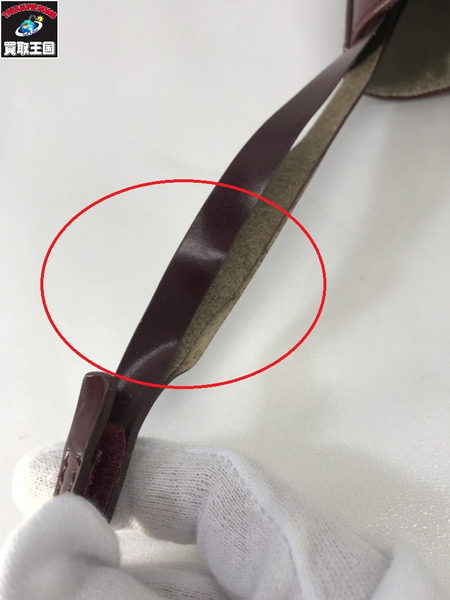 PRADA トートバッグ ロゴ型抜き ボルドー