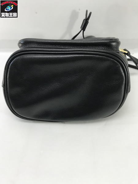 PRADA ショルダーバッグ 2WAY 型押しロゴ レザー 巾着 黒  1BH038