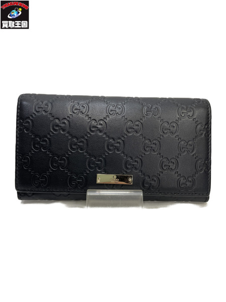 長財布 GUCCI グッチシマ レザー ロングウォレット