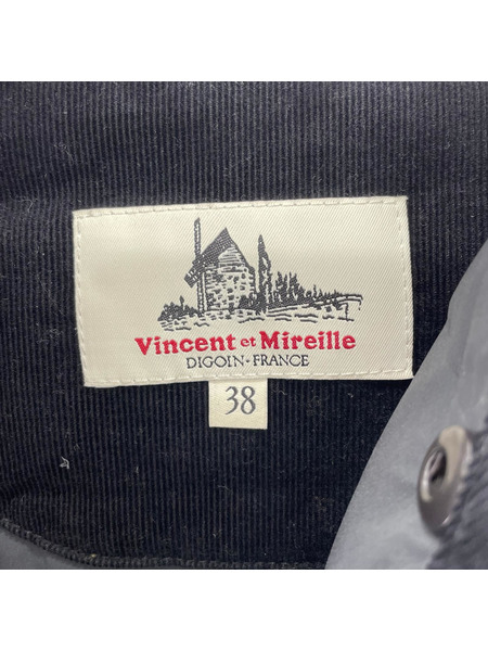 ダウンジャケット vincent et mireile/BLK/38