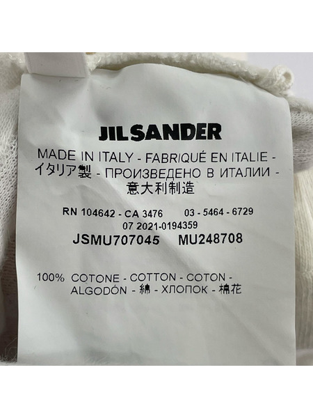 JIL SANDER 半袖Tシャツ・カットソー ロゴS/Sカットソー ホワイト (XS)
