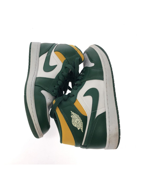 NIKE AIR JOURDAN 1 MID NOBEL GREEN/POLLEN/WHITE 26.0cm