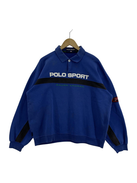 POLO SPORTS 90s ポロL/Sスウェット 青